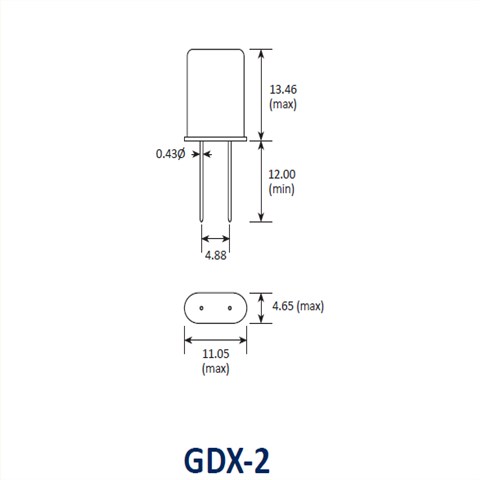 Golledge晶振,石英晶振,GDX-2晶振,无源DIP晶振