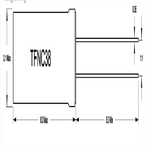 CTS晶振,石英晶振,TFNC38晶振,圆柱DIP晶振