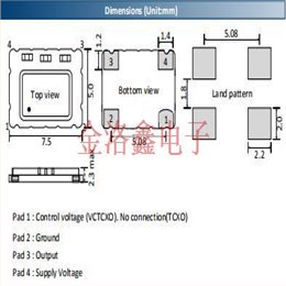 ACT晶振,TCT75-4低抖动振荡器,TT752600MBXNEXXHL‐PF[26MHz]晶振