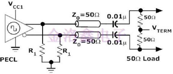 LV-PECL差分晶振的终端方式,差分晶体振荡器